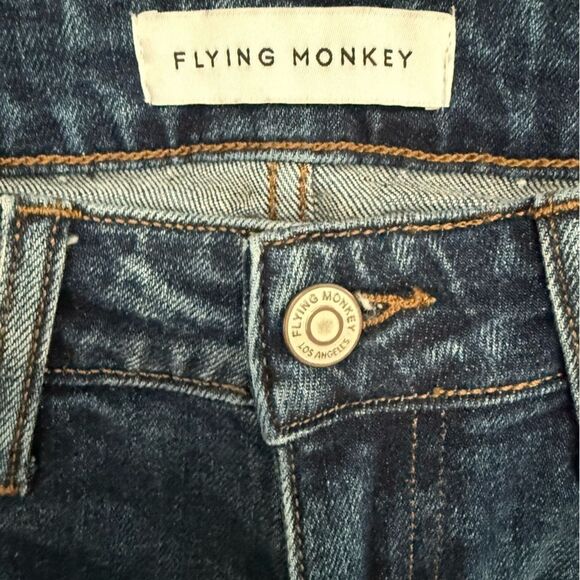 Flying Monkey Blue Straight Leg Denim with Distressed Details - Picture 3 of 5
